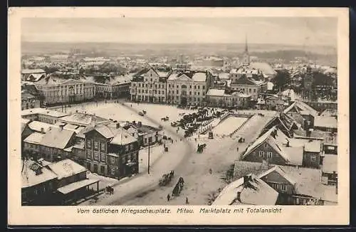 AK Mitau, Marktplatz mit Totalansicht