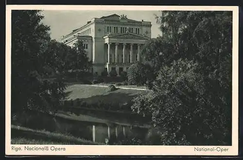 AK Riga, National-Oper mit Anlagen