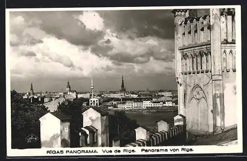 AK Riga, Panorama aus der Vogelschau
