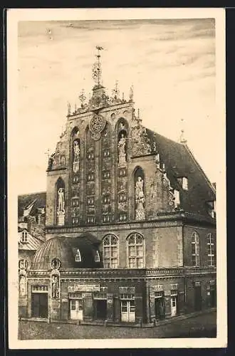 AK Riga, Rathaus, Frontalansicht