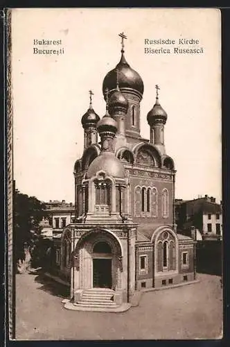 AK Bukarest, Russische Kirche, Aussenansicht