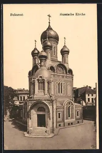 AK Bukarest, Russische Kirche, Aussenansicht