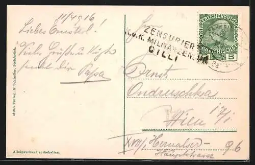 AK Steinbrück, Ortsansicht aus der Vogelschau