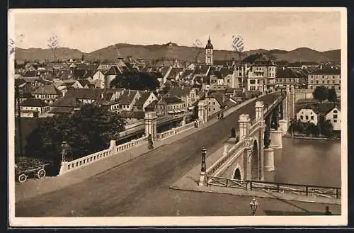 AK Marburg a. Dr., Blick auf die Neue Reichsbrücke