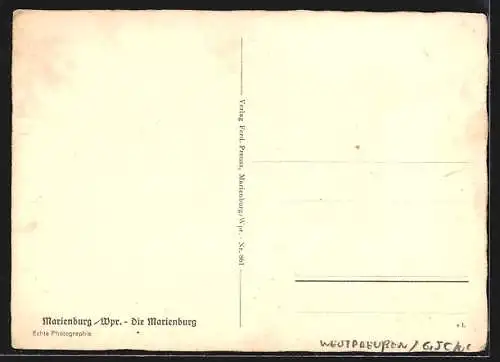 AK Marienburg, Totalansicht der Ordensburg