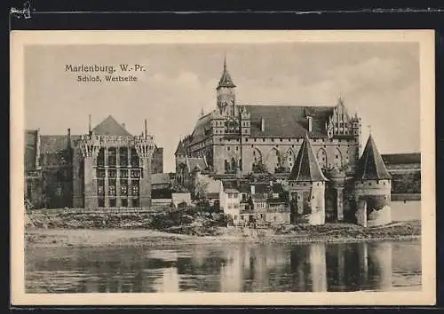 AK Marienburg / Malbork, Schloss, Westseite
