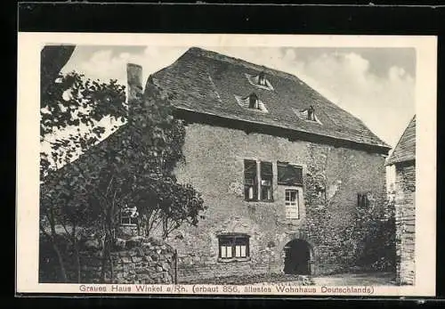 AK Winkel a. Rh., Blick auf das Graue Haus