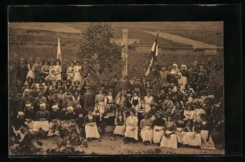 AK Deidesheim, Schluss der Weinlese 1911, Weingut Kommerzienrat Fritz Eckel, Inh. Gebr. Eckel