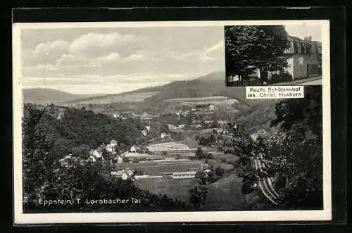 AK Eppstein i. T., Blick auf das Lorsbacher Tal, Paulis Schützenhof Inh. Christ. Huxhorn