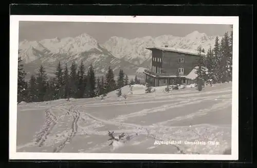 AK Schwaz /Tirol, Der Alpengasthof Gamsstein im Winter