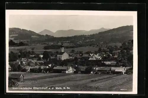 AK Oberndorf a. d. Melk, Ortsansicht mit zentraler Kirche
