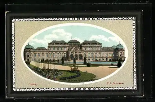 AK Wien, K. k. Belvedère, Passepartout