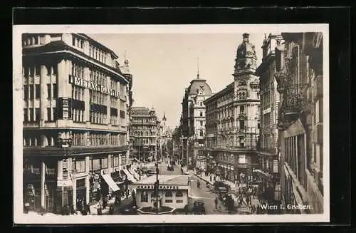 AK Wien, Graben mit Cafe und Geschäften