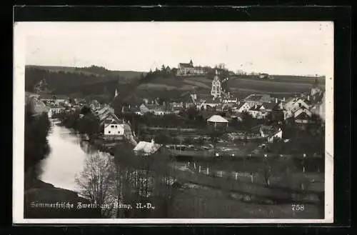 AK Zwettl am Kamp, Teilansicht mit Kirche