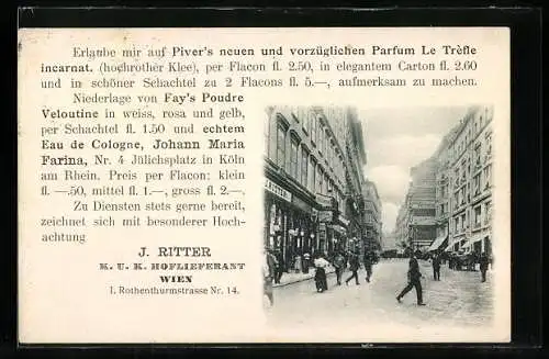 AK Wien, K. u. k. Hoflieferant J. Ritter, Rothenturmstrasse 14