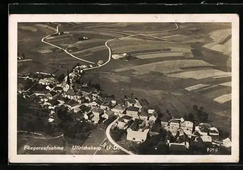 AK Ulrichsberg /O.-D., Teilansicht mit Kirche, Fliegeraufnahme