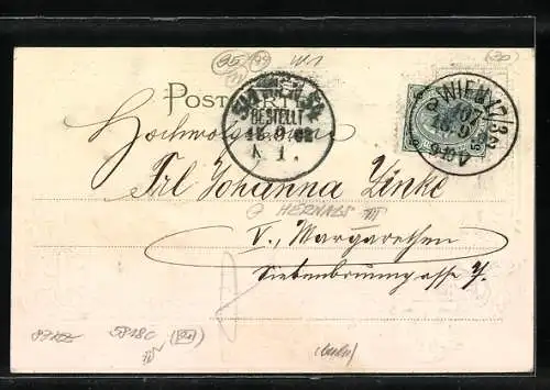 Lithographie Wien I, Am Hof, Am Hof mit Denkmal und Café