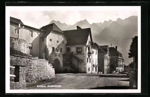 AK Bludenz, Mutterstrasse mit Badhaus