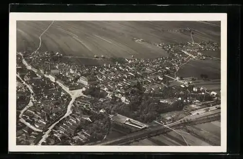 AK Haugsdorf /N.-Ö., Teilansicht mit Strassenpartien