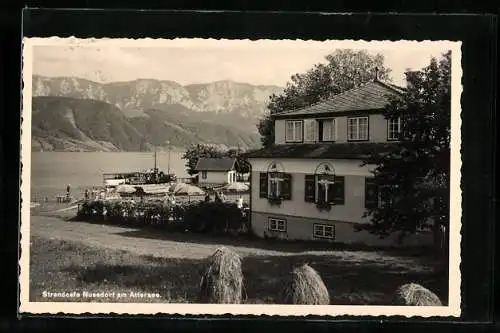 AK Nussdorf am Attersee, Blick auf das Strandcafe