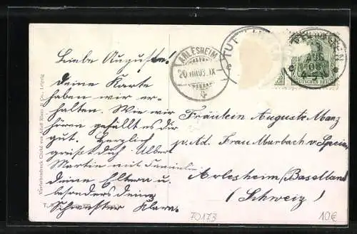 AK Zeppelin-Luftschiff in voller Fahrt über einer Stadt