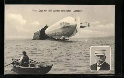 AK Graf Zeppelin mit seinem lenkbaren Luftschiff