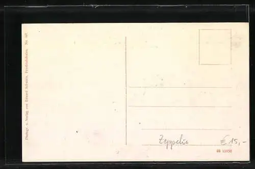 AK Zeppelins Luftschiff, neues Modell in der Luft