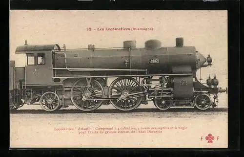 AK Eisenbahn, 3002, Locomotive Atlantic Compound a 4 cylindres, 4 roues accouplees et a bogie