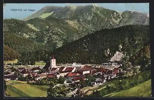 AK Türnitz, Ortsansicht mit Höger