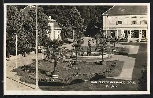 AK Bad Tatzmannsdorf /Bgld., Kurplatz mit Palmen