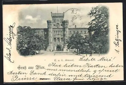 AK Wien, Blick auf das K.u K. Arsenal