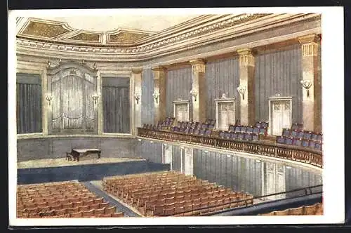 Künstler-AK Wien, Konzerthaus, Mittlerer Saal