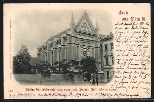 AK Wien, Kirche der Ordensfrauen vom heil. Herzen Jesu