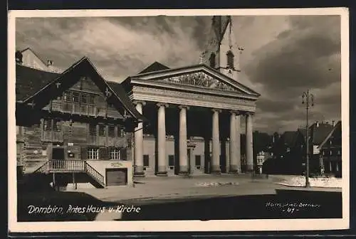 AK Dornbirn, Rotes Haus und Kirche