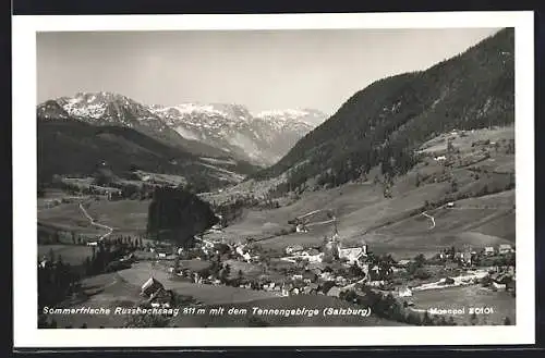AK Russbachsaag /Salzburg, Ortsansicht vor dem Tennengebirge