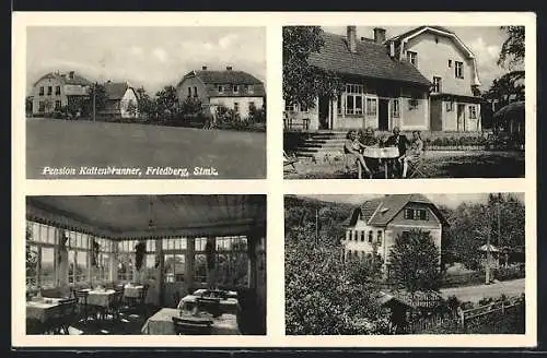 AK Friedberg, Pension Kaltenbrunner, Innen- und Aussenansichten