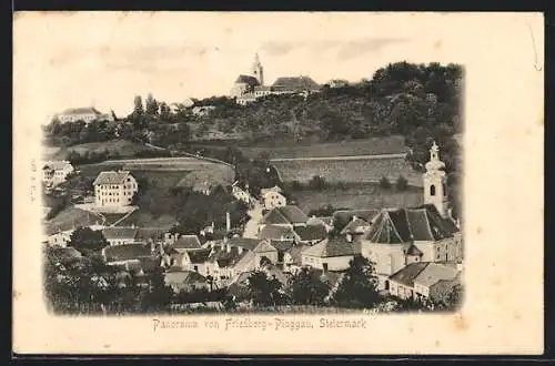 AK Friedberg-Pinggau, Panoramablick mit Kirche