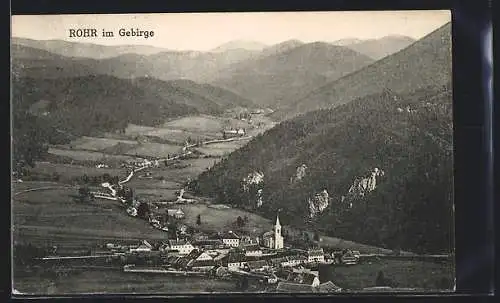 AK Rohr im Gebirge, Gesamtansicht aus der Vogelschau
