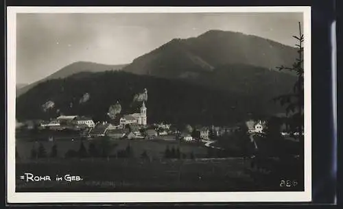 AK Rohr im Geb., Blick auf Ort und Kirche