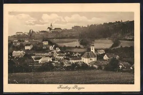 AK Friedberg /Pinggau, Ortsansicht mit Kirche
