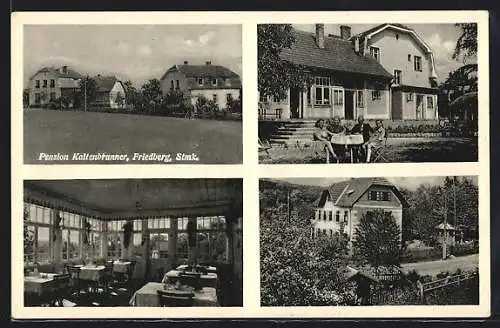 AK Friedberg, Pension Kaltenbrunner, Innen- und Aussenansichten