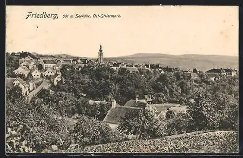 AK Friedberg /Ost-Steiermark, Blick in den Ort
