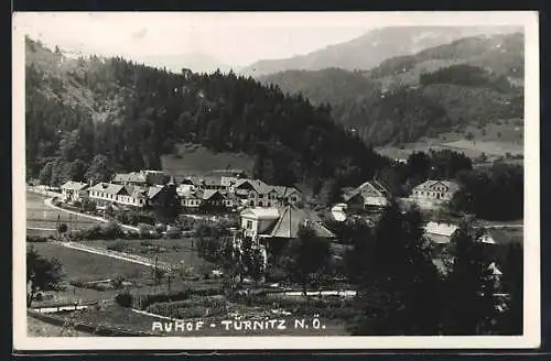 AK Türnitz N. Ö., Ortsansicht mit Pflege- und Erholungsheim Auhof