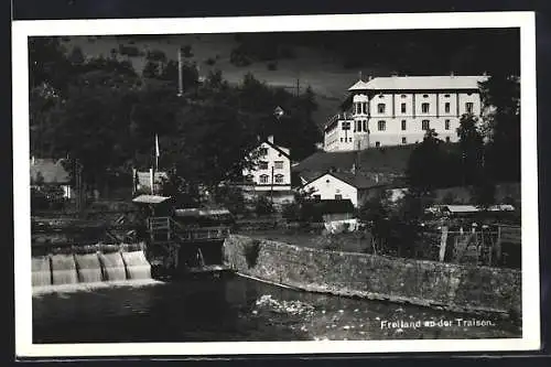 AK Türnitz, Freiland an der Traisen mit Flusswehr