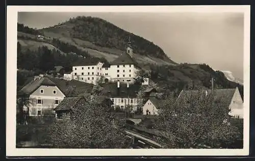 AK Donnersbach /Steir. Ennstal, Ortspartie mit Kirche