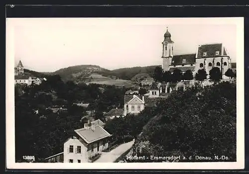 AK Emmersdorf an der Donau, Hofamt mit Kirche