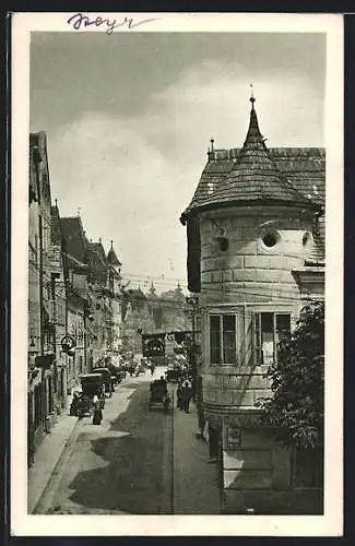 AK Steyr, Grünmarkt mit Geschäften