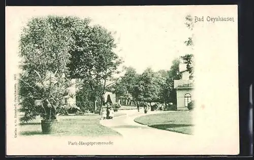 AK Bad Oeynhausen, An der Park-Hauptpromenade