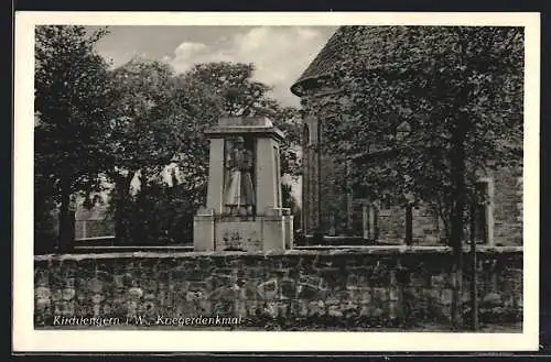 AK Kirchlengern i. W., Am Kriegerdenkmal