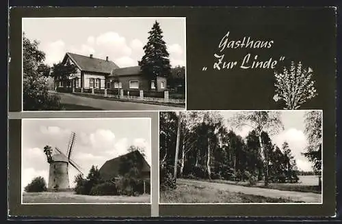AK Seelenfeld, Gasthaus zur Linde, Mühle